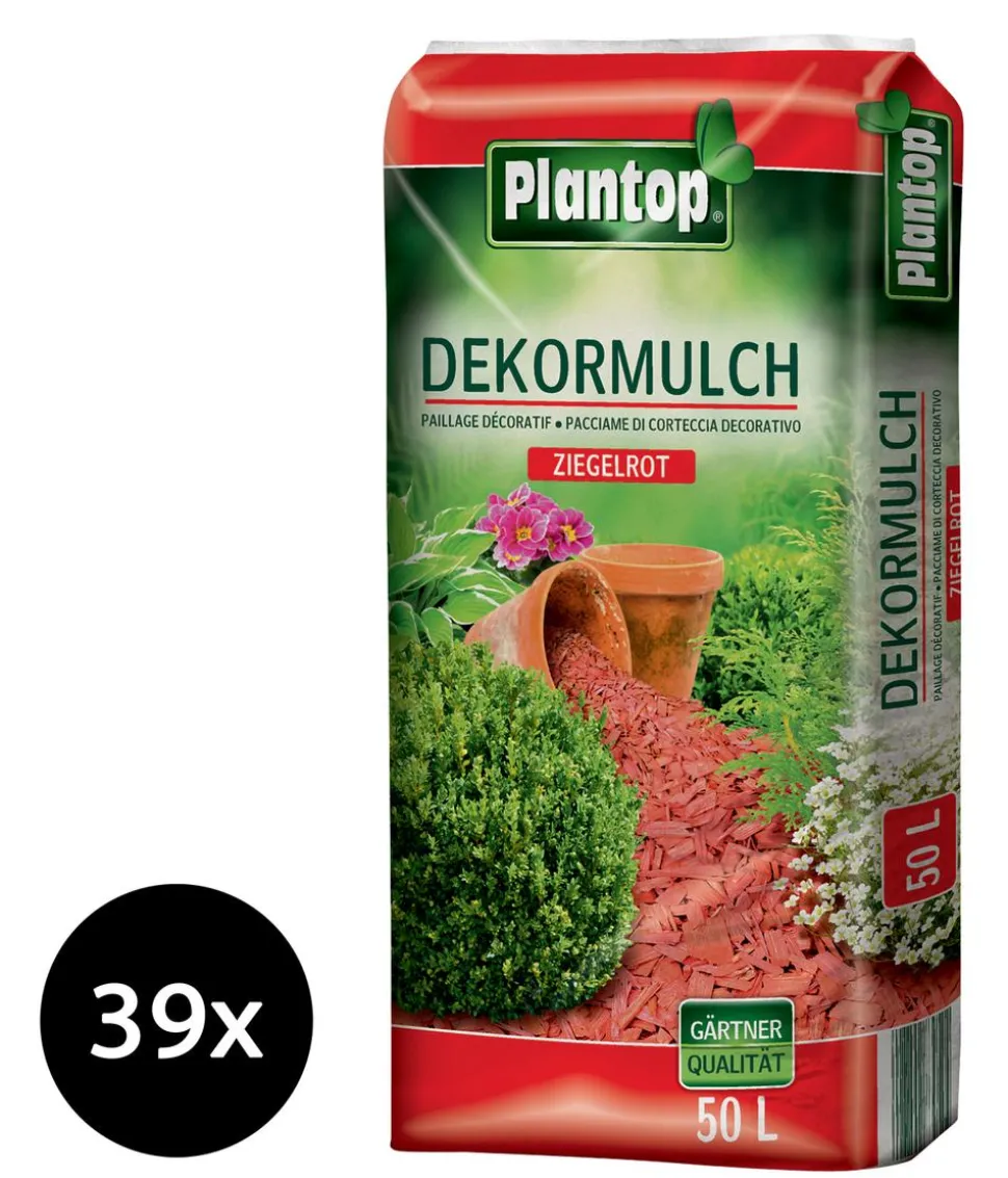 Ziegler Plantop Dekormulch Ziegelrot, 39 x 50 Liter